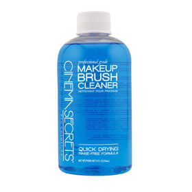 Cinema Secrets bottle front view showing blue vanilla scent and quick-dry benefit