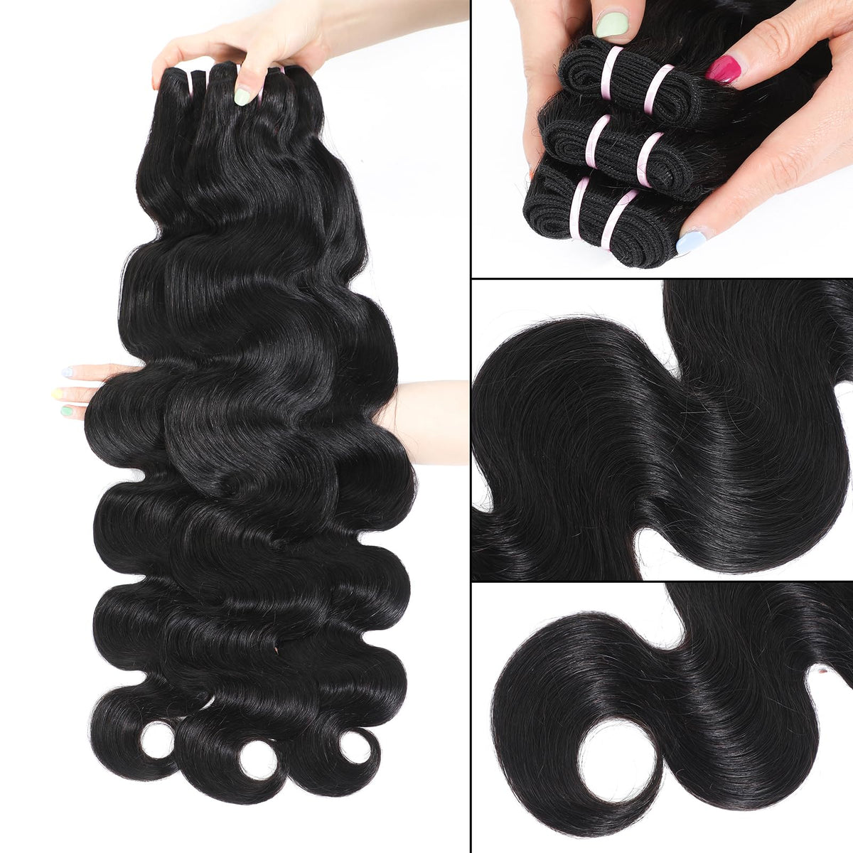 Ciracevi texture closeup displaying silky body wave and smooth cuticles