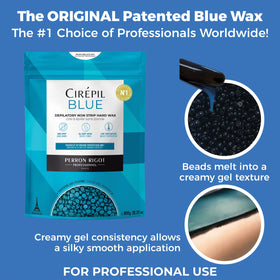 Cirepil blue being applied to bikini area showing precise, gentle hair removal