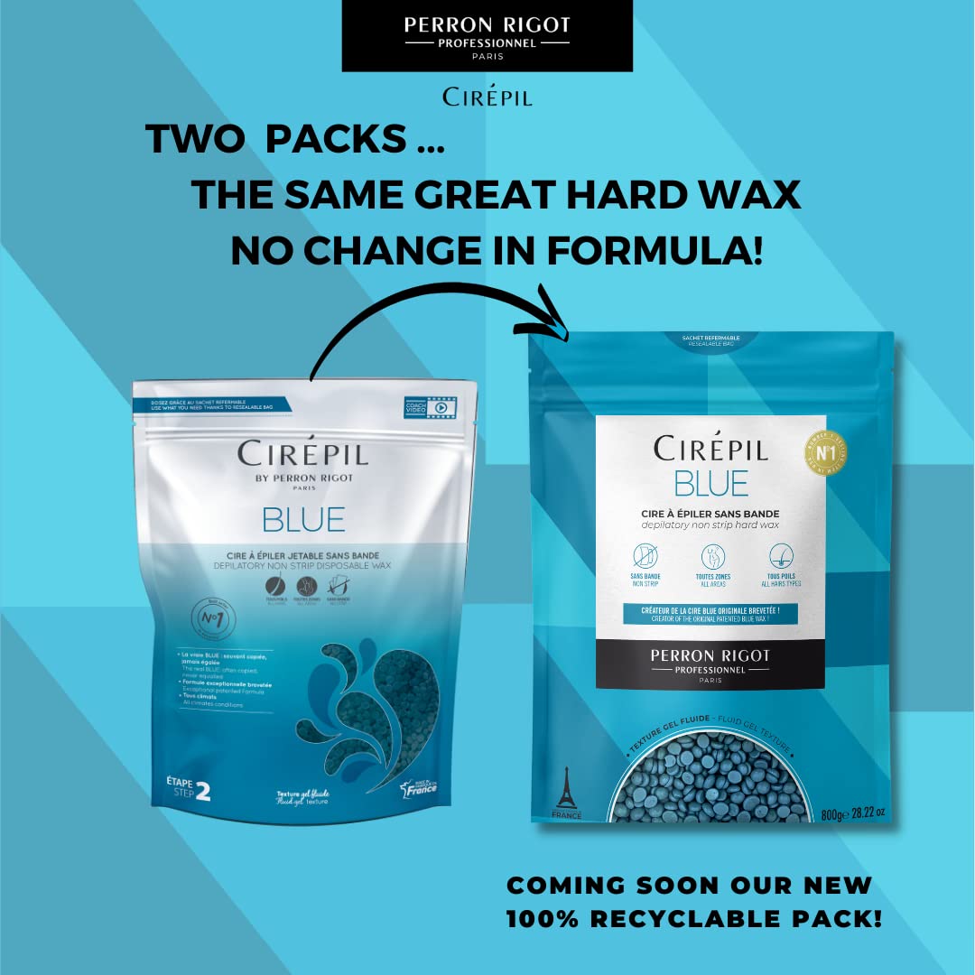 Cirepil blue beads close-up highlighting smooth bead texture and easy melting benefit