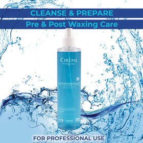 Cirepil lotion texture close-up highlighting gentle formula and soothing effect