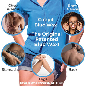 Cirepil blue open tin showing fluid gel texture for easy, consistent warming benefit