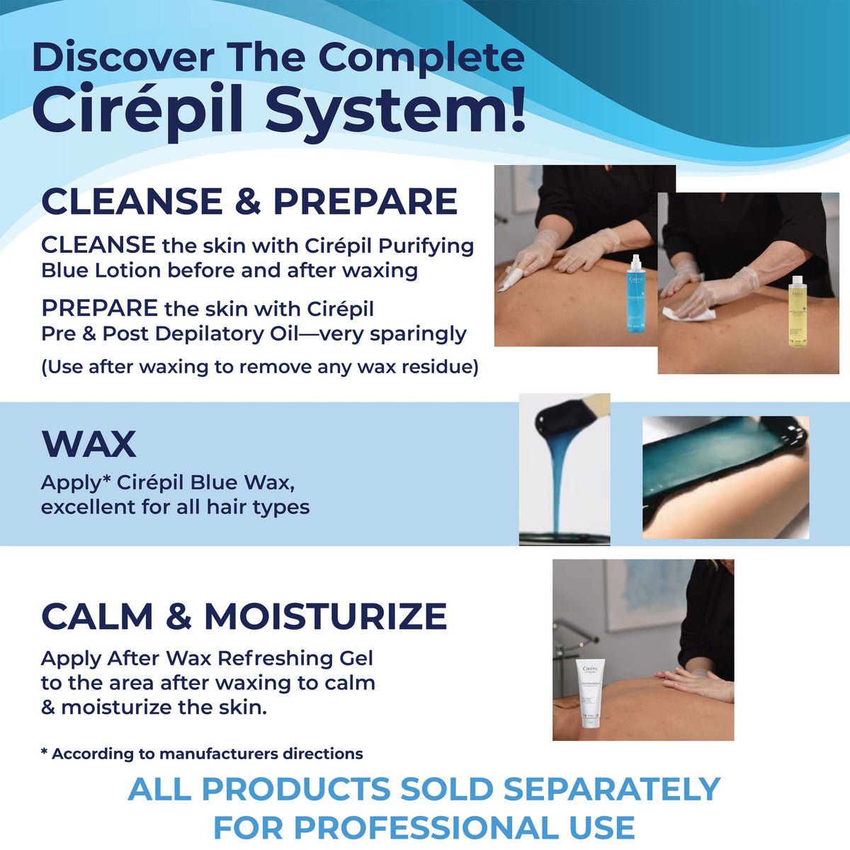 Cirepil blue in spa setting illustrating professional use and calm client experience