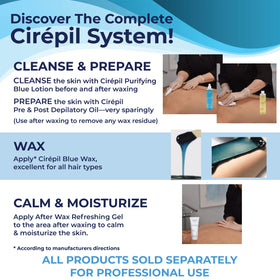 Cirepil blue in spa setting illustrating professional use and calm client experience