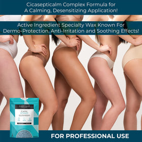 Cirepil Intimate being applied to bikini area demonstrating gentle removal benefit