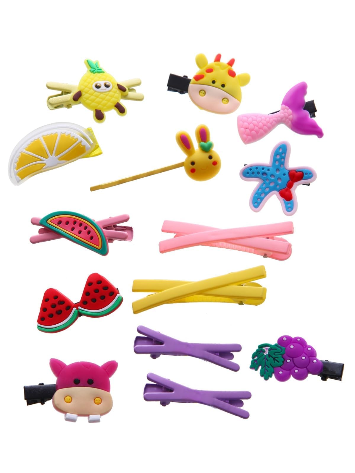 CISMARK child wearing rainbow and candy clips, adds playful outfit accent