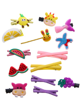 CISMARK child wearing rainbow and candy clips, adds playful outfit accent