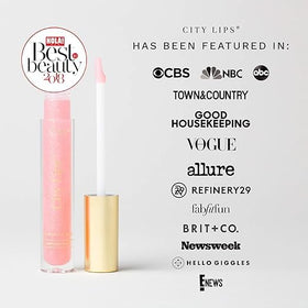 City Beauty City Lips before and after hydration photos showing smoother, plumper lips benefit