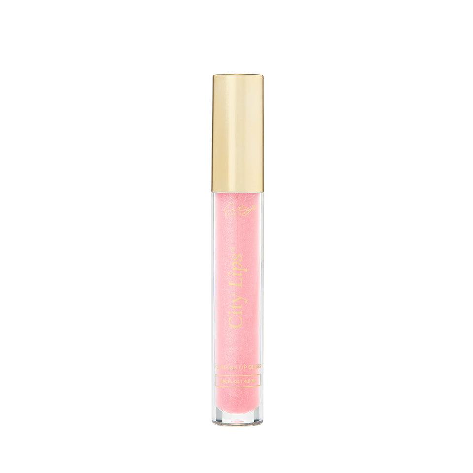 City Beauty front tube showing Tinsel Town shade and glossy finish benefit
