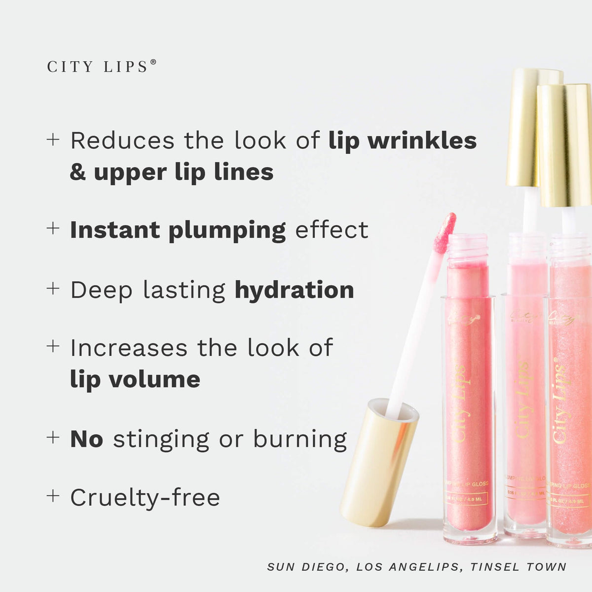 City Beauty product label highlighting key hydrating and safe ingredients