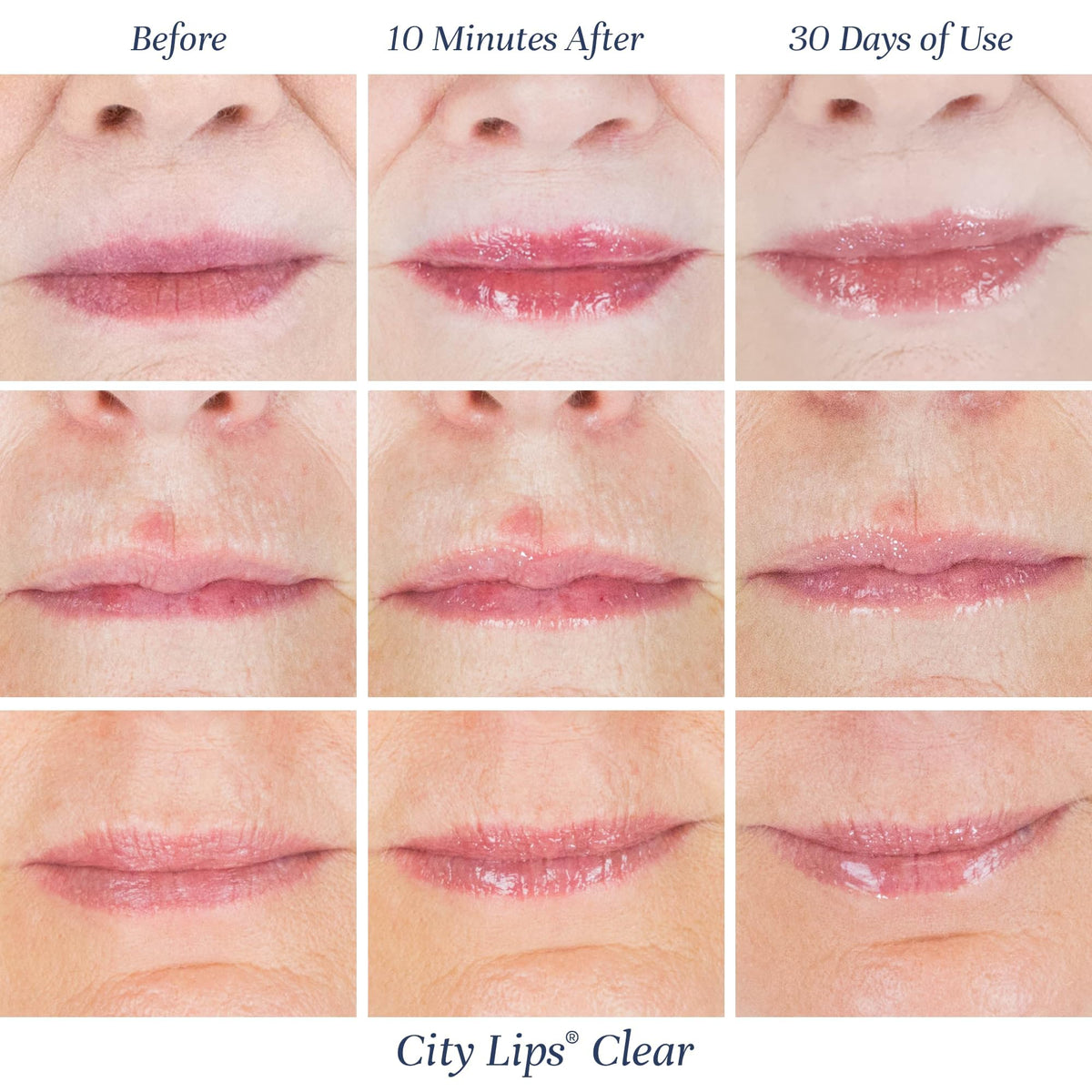 City Beauty City Lips clear ingredients focus with jojoba oil and hyaluronic spheres visible