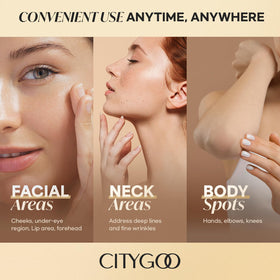 CITYGOO retinol eye stick being applied under eye demonstrating quick hydration benefit