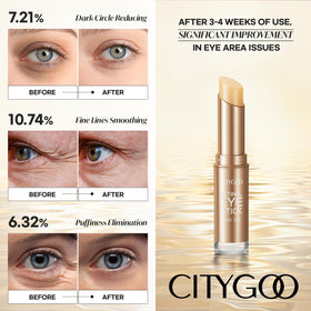 CITYGOO retinol eye stick close-up of tip reveals smooth glide texture for easy application