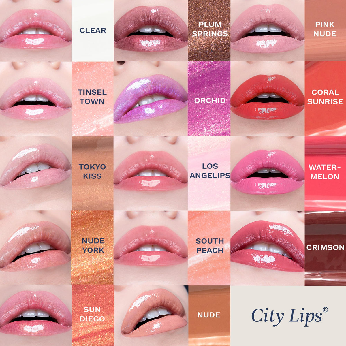 City Beauty City Lips clear layered under lipstick showing enhanced shine and volume