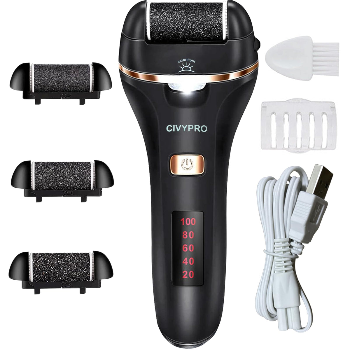 CIVYPRO front view showing ergonomic design and power button for comfortable control