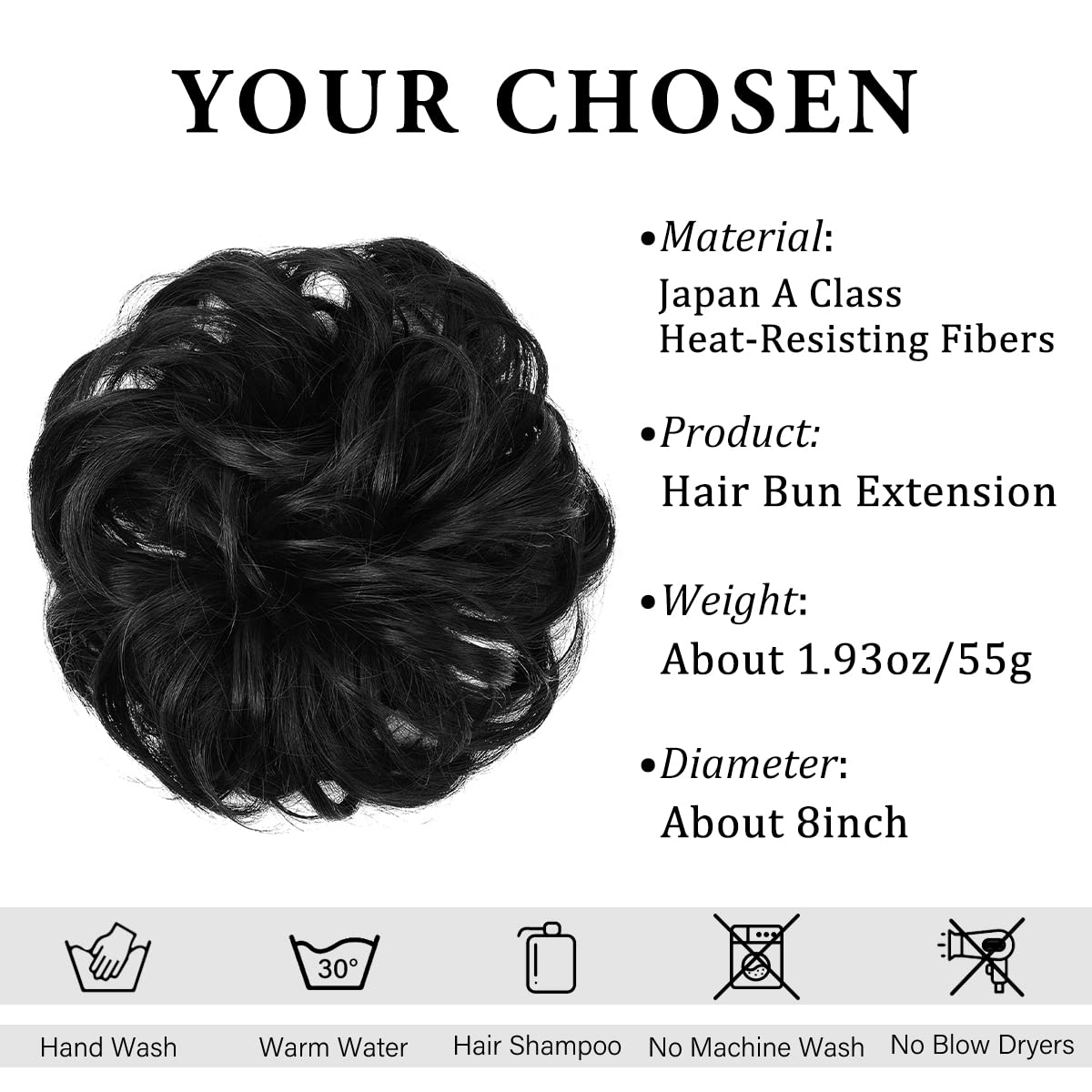 CJL HAIR close-up of wavy curly synthetic fibers showing realistic texture and natural movement