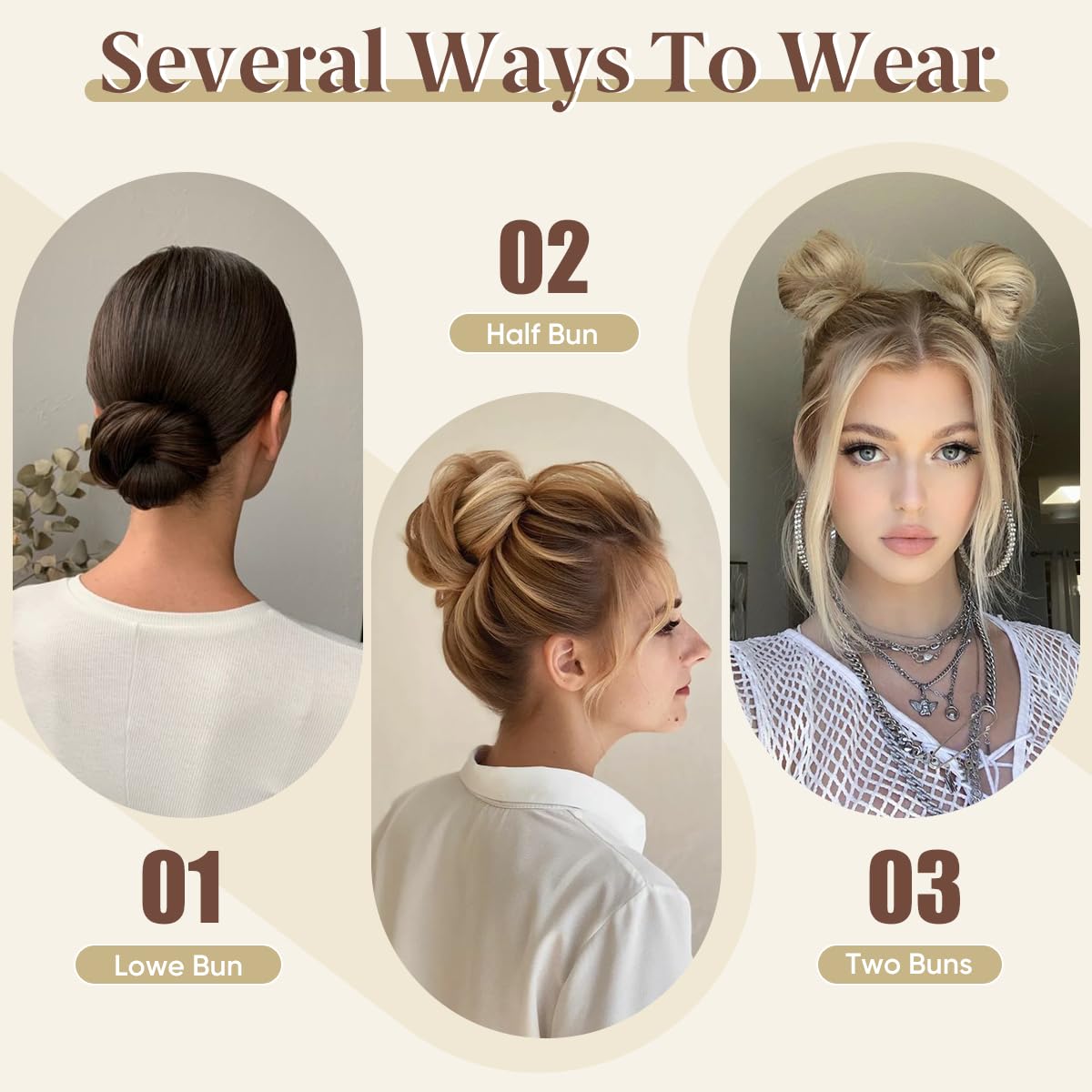 CJL HAIR lifestyle shot worn outdoors showing instant, casual updo confidence