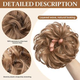 CJL HAIR bun held in hand to show scale and easy-to-apply size advantage