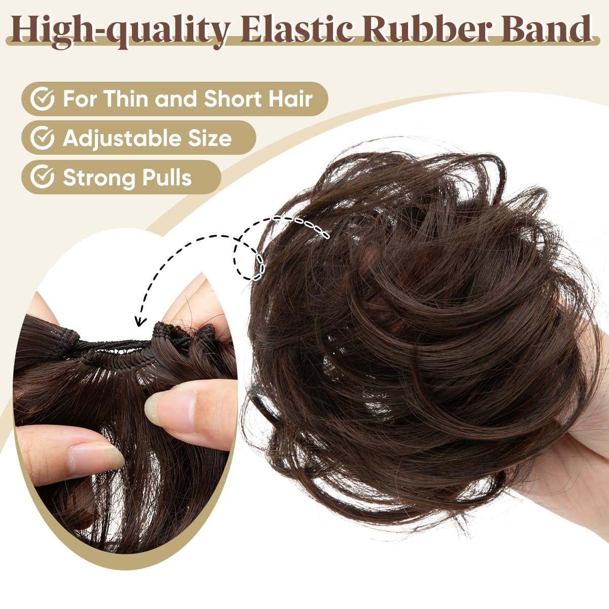 CJL HAIR held in hand for scale to show small size and gentle weight, comfortable wear