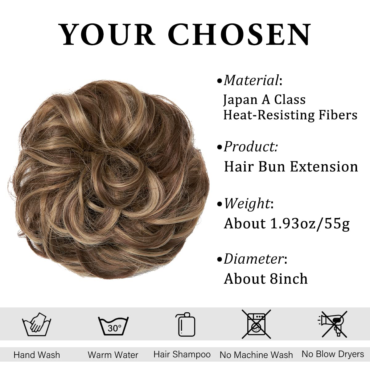 CJL HAIR close-up of wavy synthetic fibers highlighting natural texture and volume