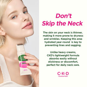 CKD Guaranteed applying cream along jawline demonstrating lifting massage benefit