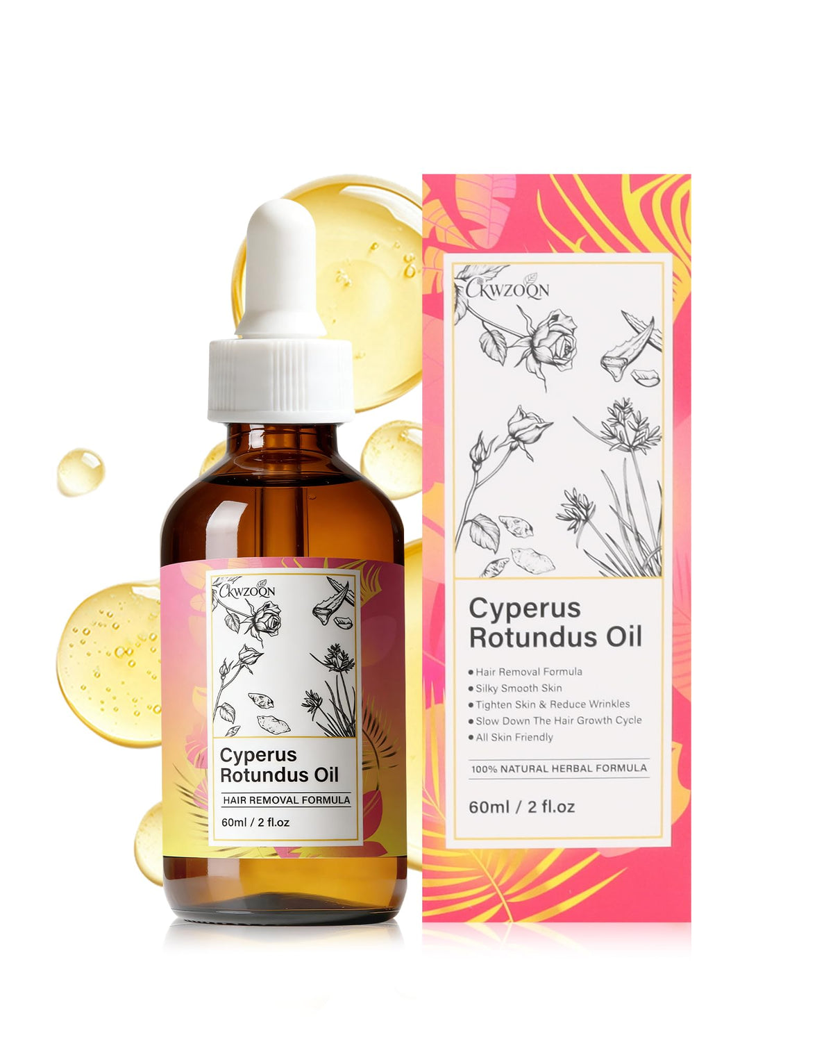 CKWZOQN front bottle view showing packaging and 2 fl oz size for easy identification