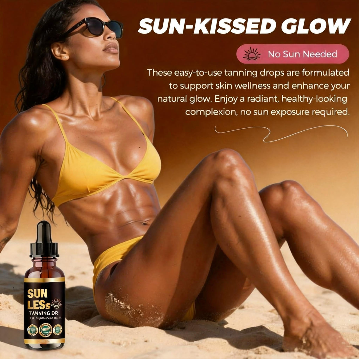 clabay dropper dispensing measured tanning drops for easy dosing