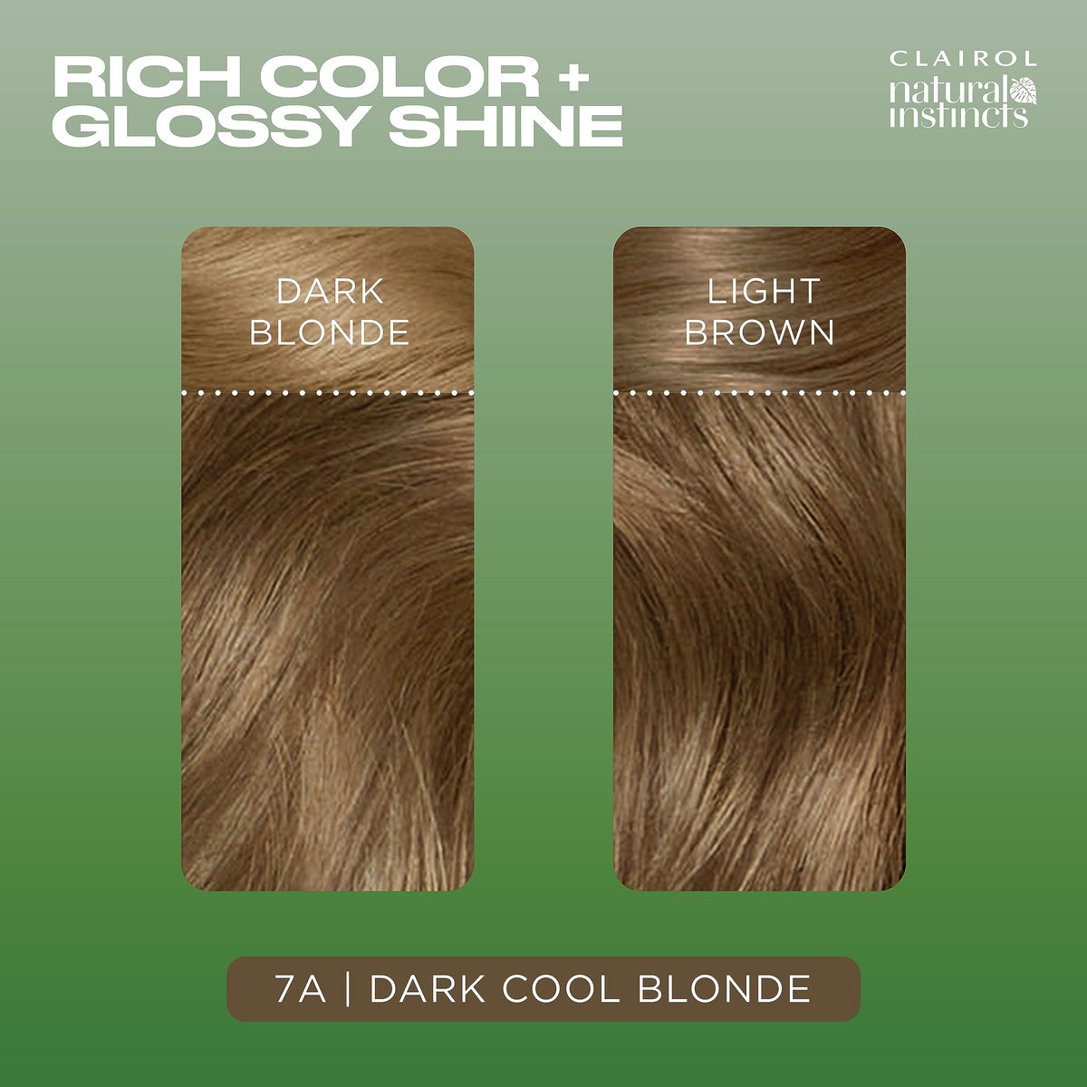 Clairol Natural Instincts ingredient label close-up highlighting coconut oil and aloe benefit conditioning