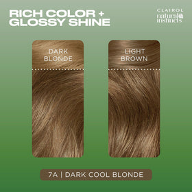 Clairol Natural Instincts ingredient label close-up highlighting coconut oil and aloe benefit conditioning