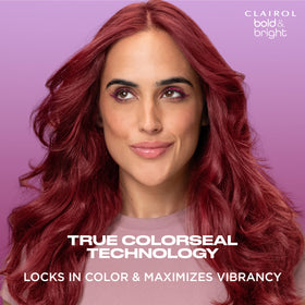 Clairol application in progress on model demonstrating easy at-home use