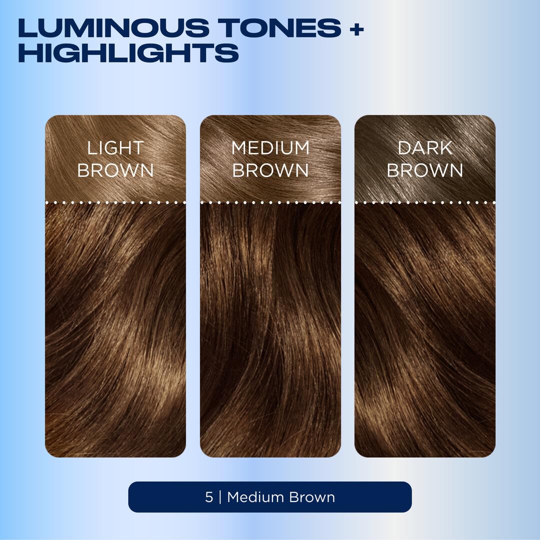 Clairol application in bathroom demonstrating simple at-home use and reliable result