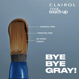 Clairol before and after roots split view illustrating subtle gray concealment