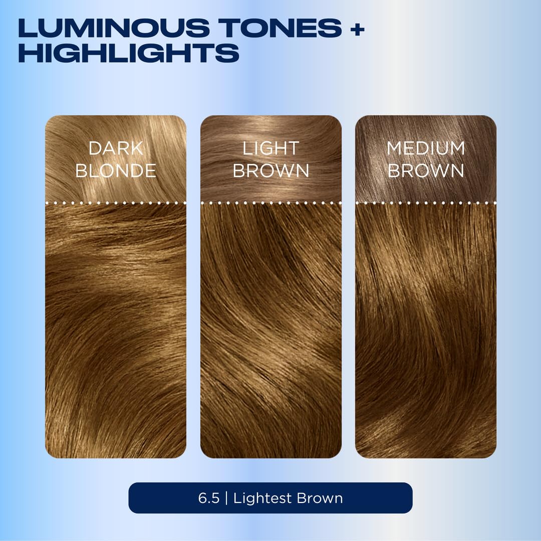 Clairol before and after images demonstrating 100% gray coverage