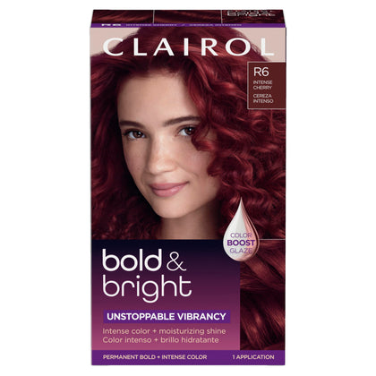Clairol front packaging showing bold cherry shade and benefits