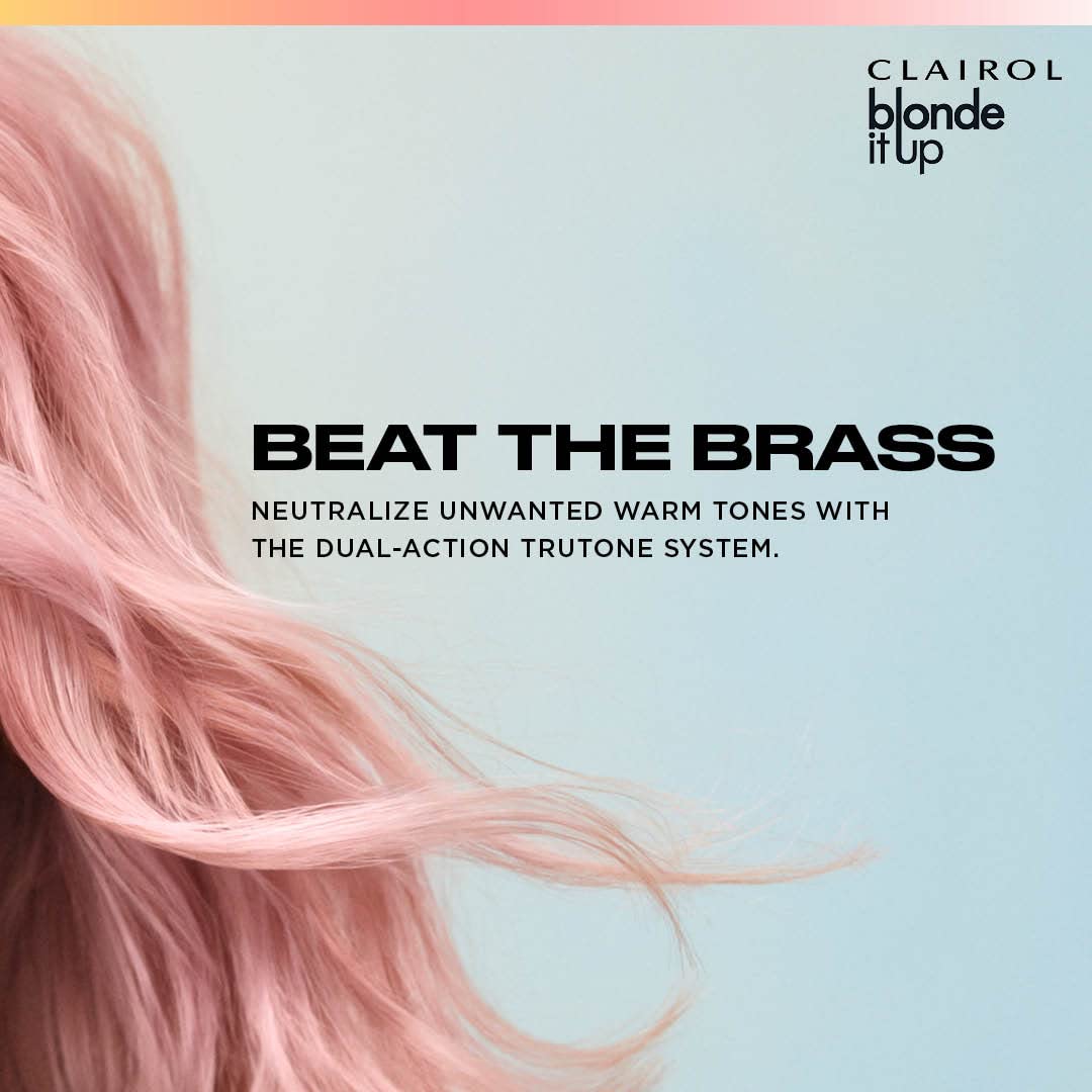 Clairol bottle and mixing tools layout showing included components and simple prep