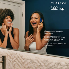 Clairol close-up of built-in brush applicator for precise, no-mess application