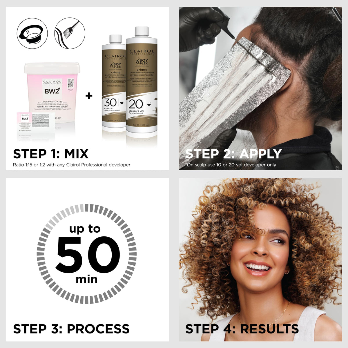 Clairol Professional 1 oz size shown next to hand for scale and convenience