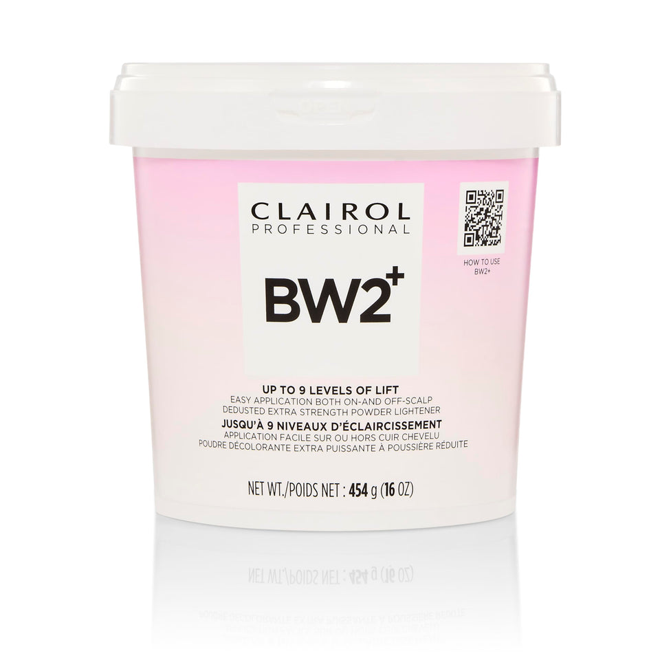 Clairol Professional BW2+ front package showing product name and size for clear identification