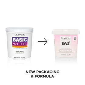 Clairol Professional BW2+ open powder texture highlighting low-dust formulation and easy mixing