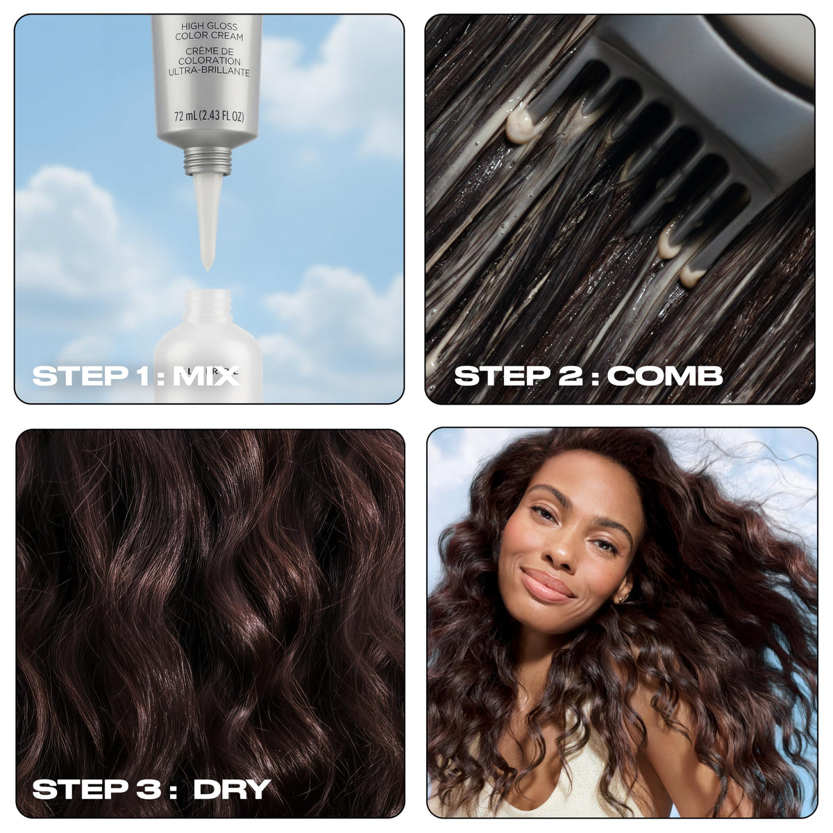 Clairol color cream texture detail highlighting conditioning and smooth finish