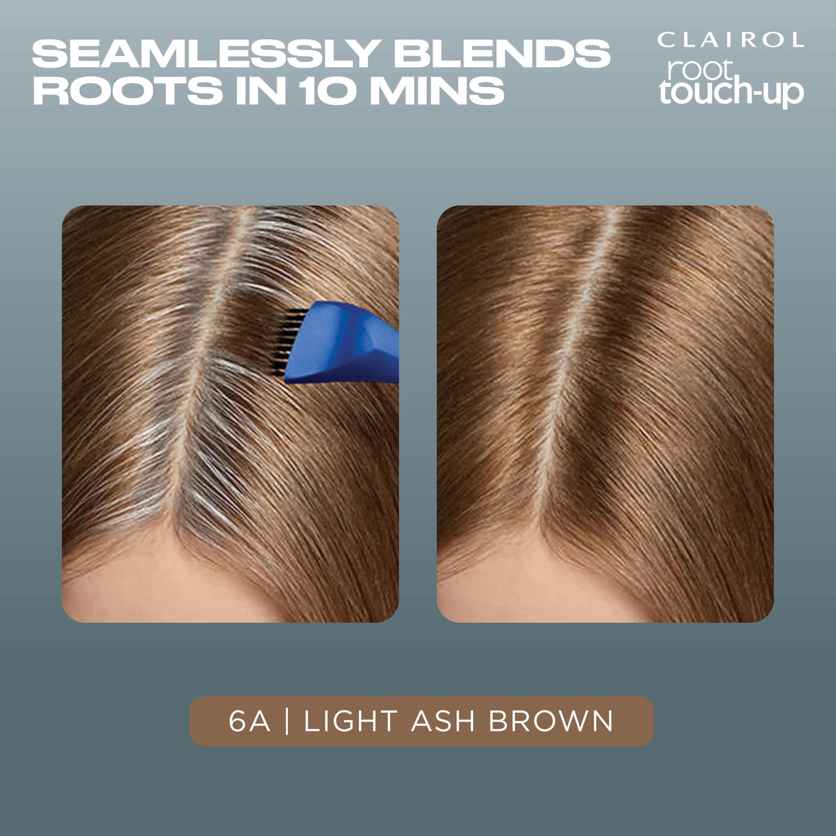 Clairol color tube and developer bottle ready to mix for fast permanent gray coverage