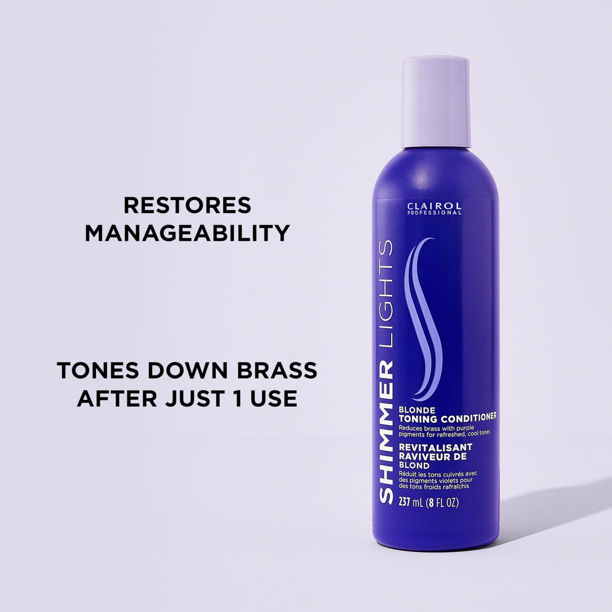 Clairol conditioner back label and ingredients showing product details and usage benefits