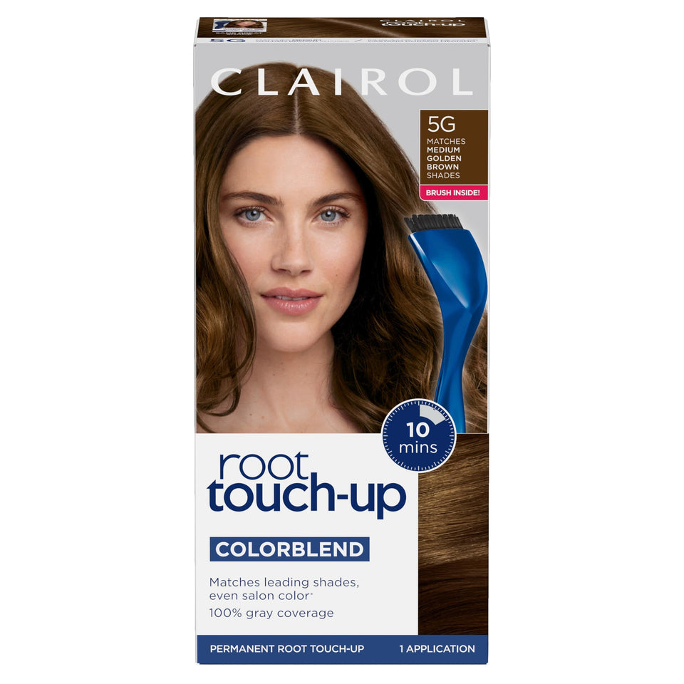 Clairol front packaging of 5G medium golden brown showing product name and benefit