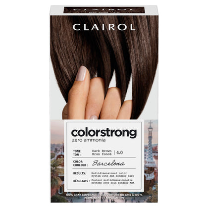 Clairol front packaging showing Barcelona shade and benefits