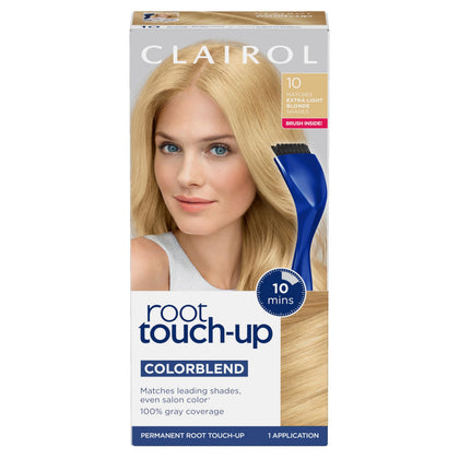 Clairol front packaging showing kit and quick root coverage benefit