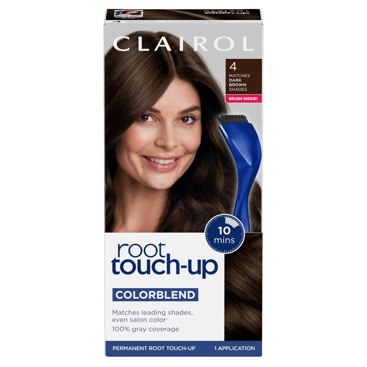 Clairol front packaging showing product and shade for fast root coverage