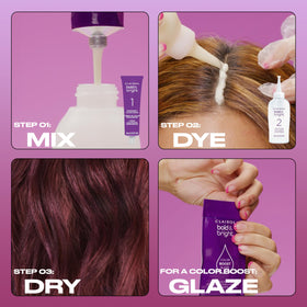 Clairol gloves and instruction leaflet flatlay for safe application