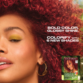 Clairol product label and ingredients callout demonstrating ammonia-free formula