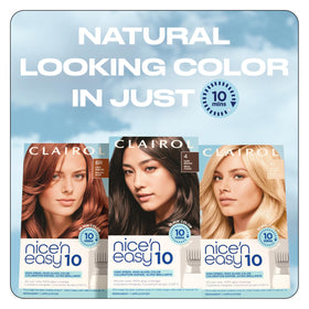 Clairol in a bathroom setting depicting simple at-home coloring convenience