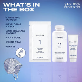 Clairol lifestyle model with subtle blonde highlights showing natural-looking results
